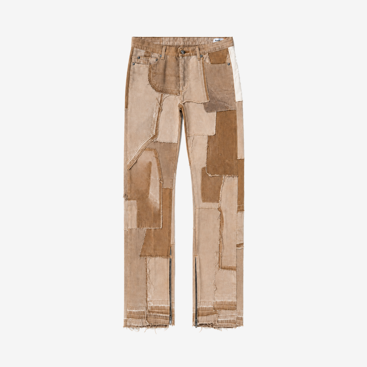 Patchwork Work Pant — Beige