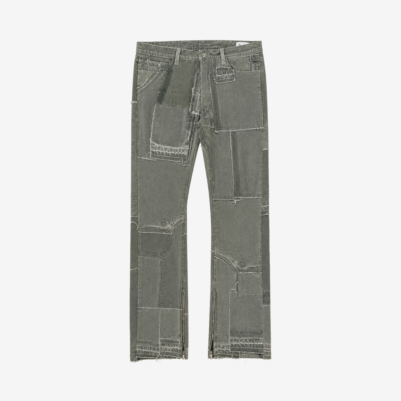 Patchwork Work Pant — Olive
