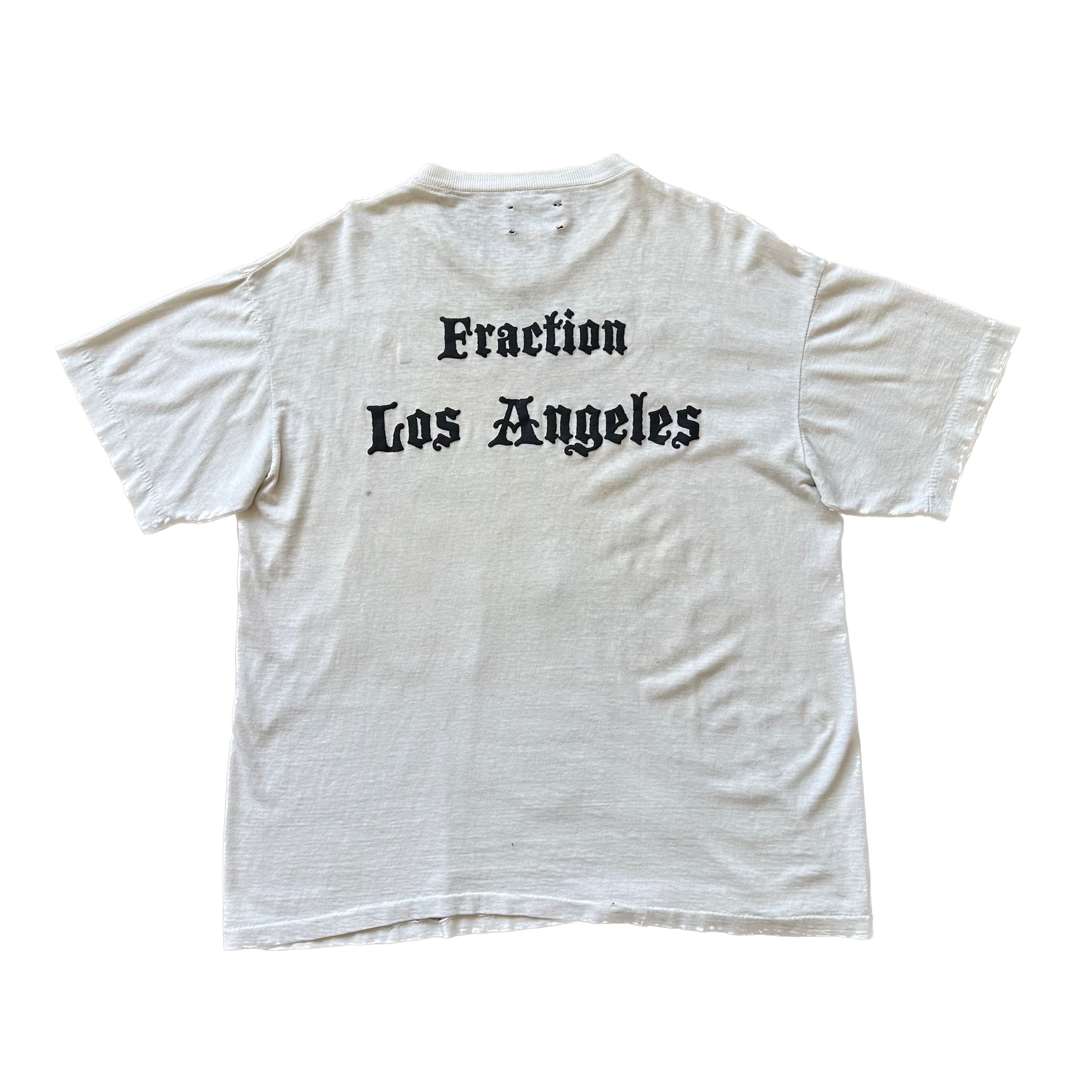 1980s California Kitty Vintage T-shirt with Leather Ribcage Appliqué