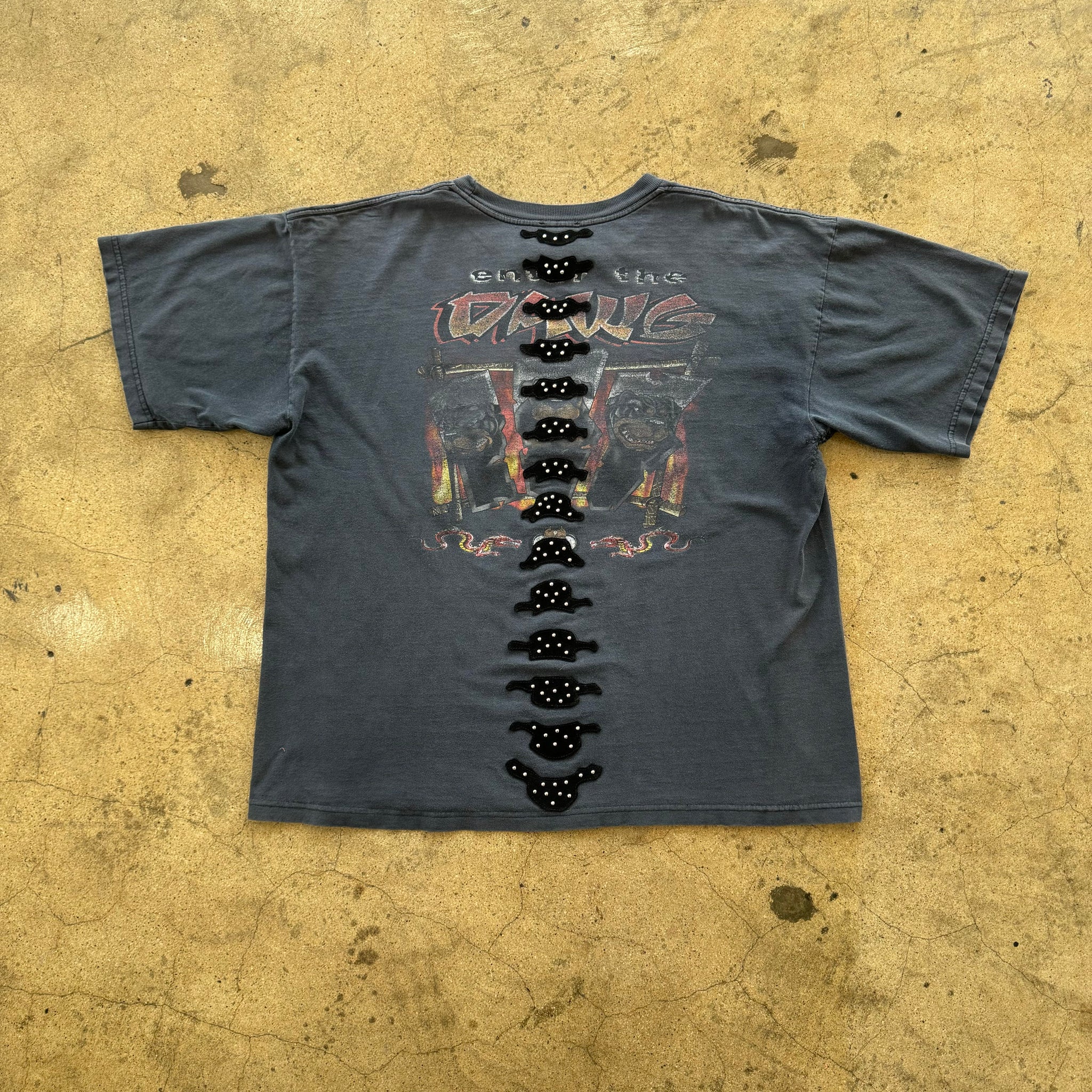 DaDawg 'Enter the Dawg' Studded Leather Appliqué T-shirt