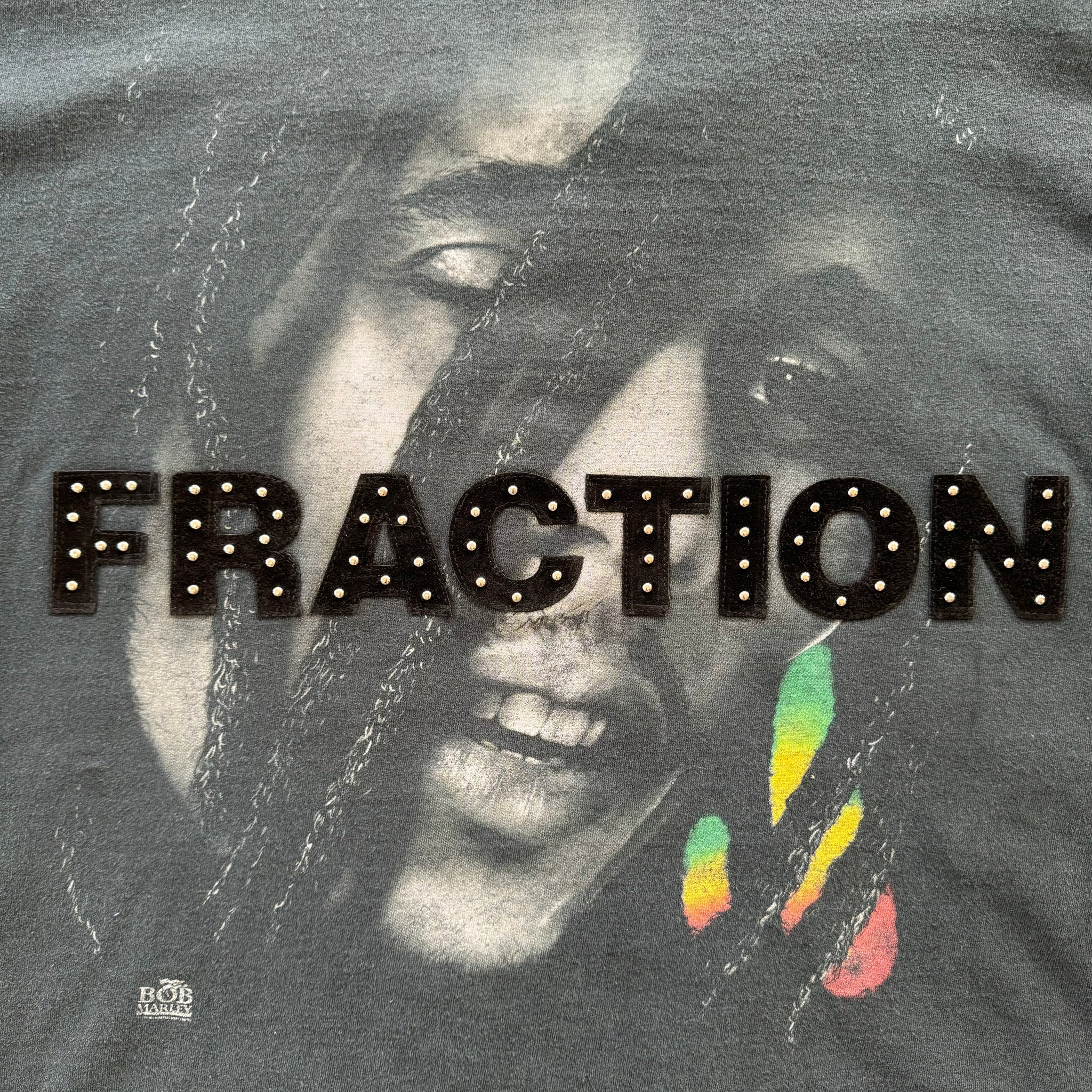 Bob Marley Studded Leather Appliqué T-shirt
