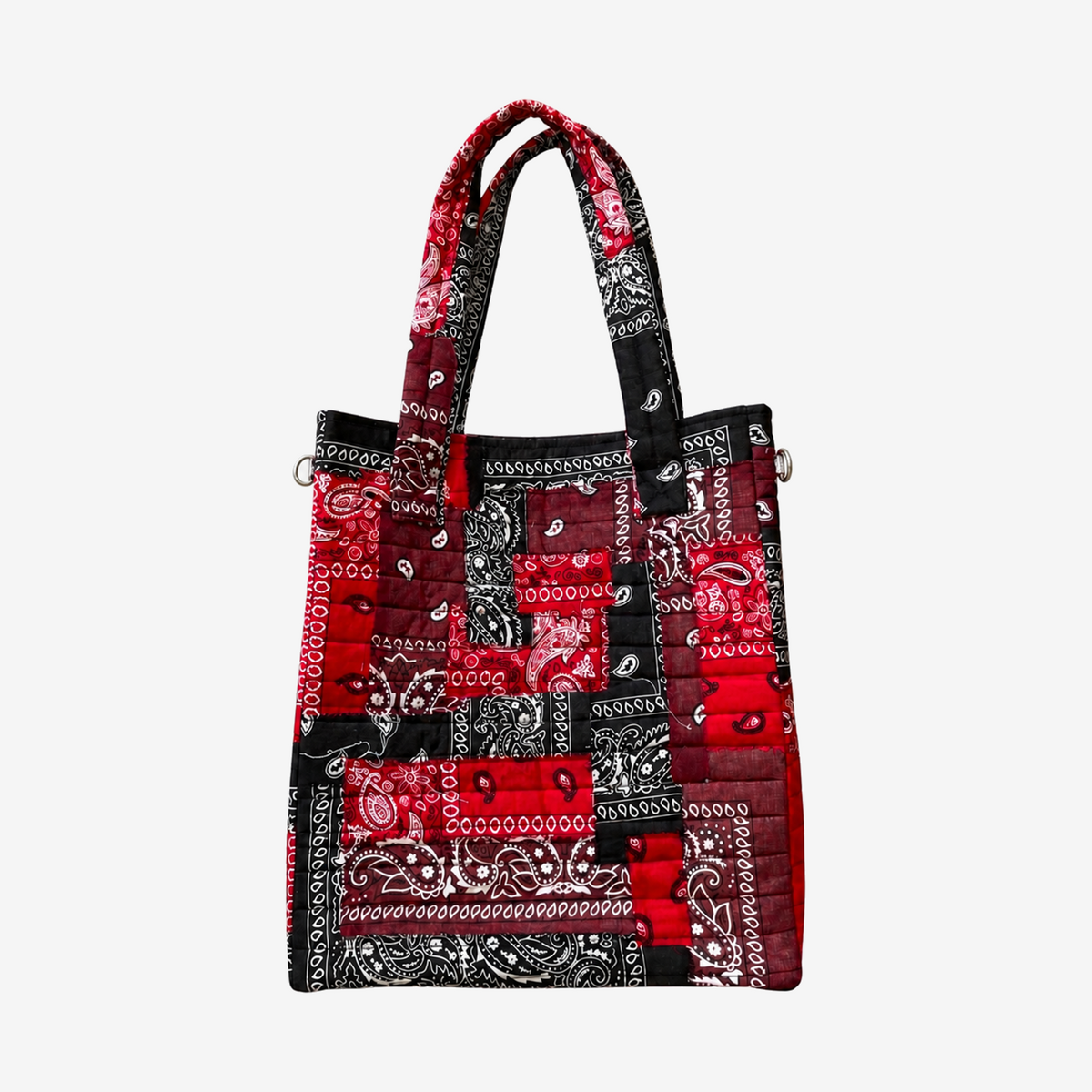 Bordeaux Bandana Patchwork Tote Bag
