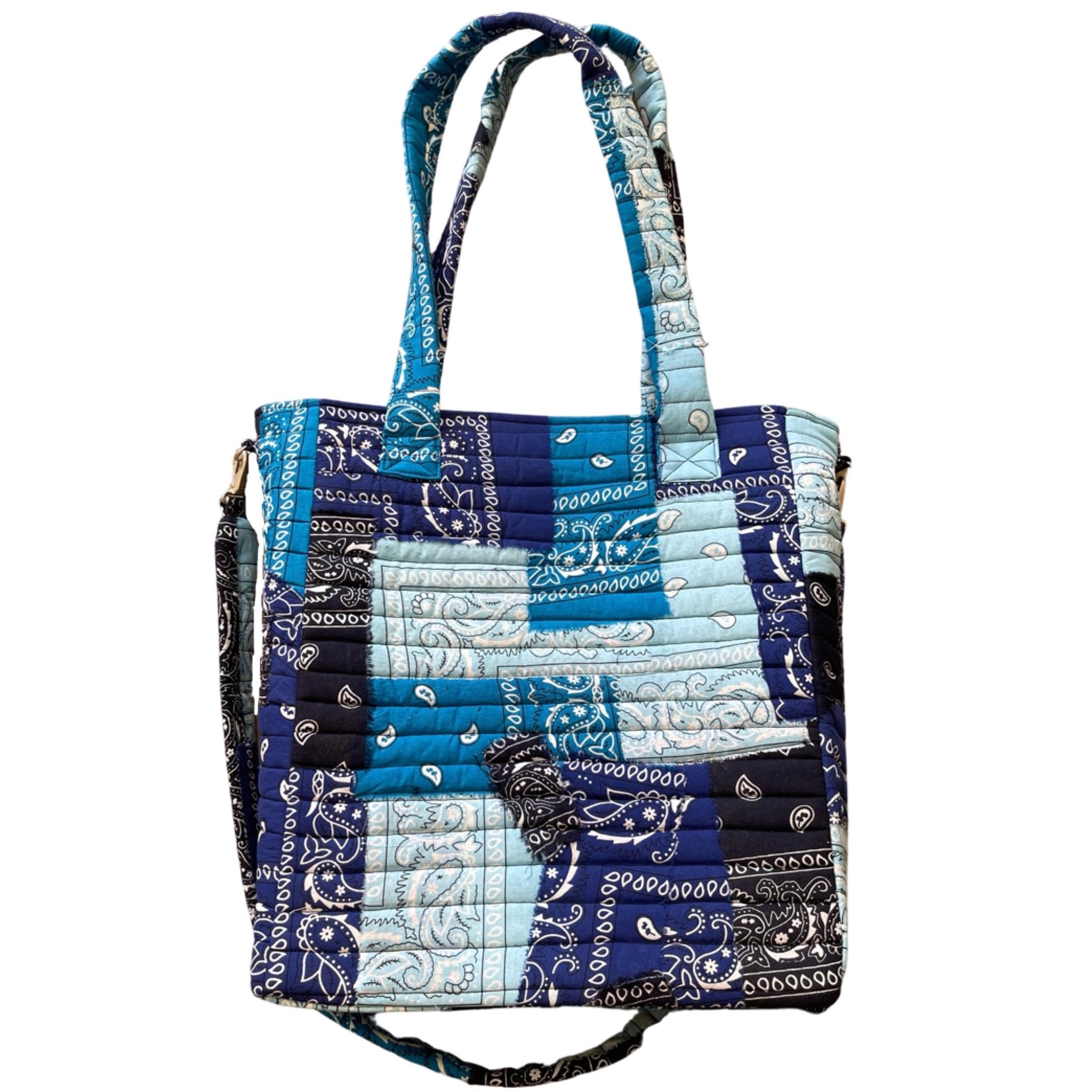 Bluey Quilted Patchwork Tote Bag