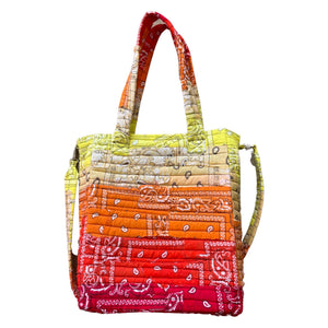 Sunrise Quilted Patchwork Tote Bag