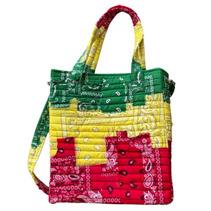 Rasta Quilted Patchwork Tote Bag